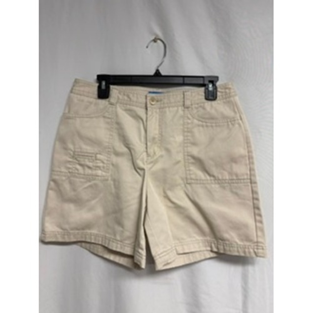 Dockers Women Khaki Favorite Fit Cotton Twill Utility Mom Shorts Size 10 Y2K